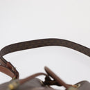 CELINE Macadam Canvas Shoulder Bag PVC Leather Brown Gold Auth 162040-14