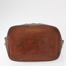 CELINE Macadam Canvas Shoulder Bag PVC Leather Brown Gold Auth 162040-5