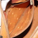 MCM Logogram Vicetos Mini Boston Bag PVC Leather Brown Gold Auth 162042-22