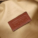 MCM Logogram Vicetos Clutch Bag PVC Leather Brown Gold Auth 162043-9
