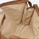 MCM Logogram Vicetos Clutch Bag PVC Leather Brown Gold Auth 162043-17