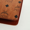 MCM Vicetos Logogram Business Bag PVC Leather Brown Gold Auth 162044-13