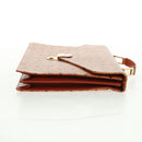 MCM Vicetos Logogram Business Bag PVC Leather Brown Gold Auth 162044-5