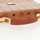 MCM Vicetos Logogram Business Bag PVC Leather Brown Gold Auth 162044-7