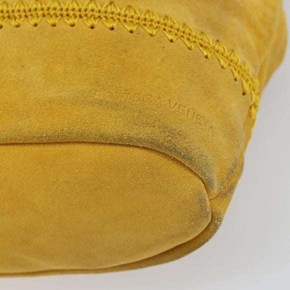 BOTTEGA VENETA Tote Bag Tote Bag Suede Yellow Silver Auth 162049