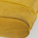 BOTTEGA VENETA Tote Bag Tote Bag Suede Yellow Silver Auth 162049-15