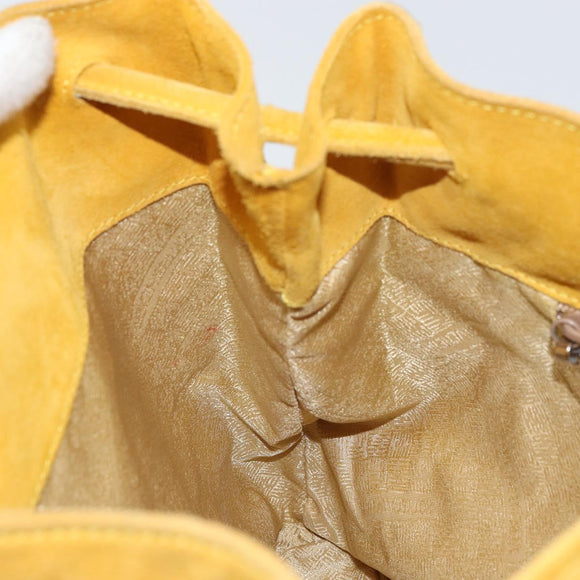 BOTTEGA VENETA Tote Bag Tote Bag Suede Yellow Silver Auth 162049