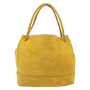 BOTTEGA VENETA Tote Bag Tote Bag Suede Yellow Silver Auth 162049-13