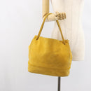 BOTTEGA VENETA Tote Bag Tote Bag Suede Yellow Silver Auth 162049-20