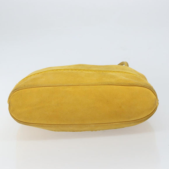 BOTTEGA VENETA Tote Bag Tote Bag Suede Yellow Silver Auth 162049