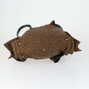 BOTTEGA VENETA Backpack Nylon Brown Gold Auth 162050-5