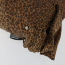 BOTTEGA VENETA Backpack Nylon Brown Gold Auth 162050-16