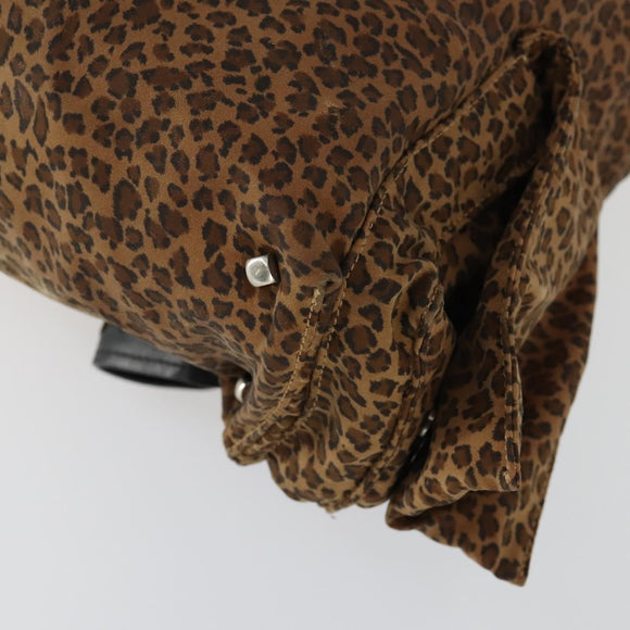 BOTTEGA VENETA Backpack Nylon Brown Gold Auth 162050