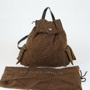 BOTTEGA VENETA Backpack Nylon Brown Gold Auth 162050-12