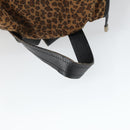 BOTTEGA VENETA Backpack Nylon Brown Gold Auth 162050-7