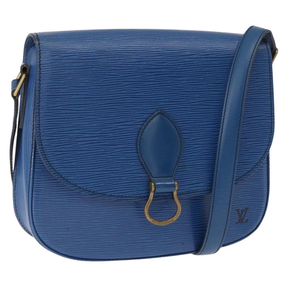 LOUIS VUITTON Epi Saint Cloud GM Shoulder Bag Toledo Blue M52195 LV Auth 162051