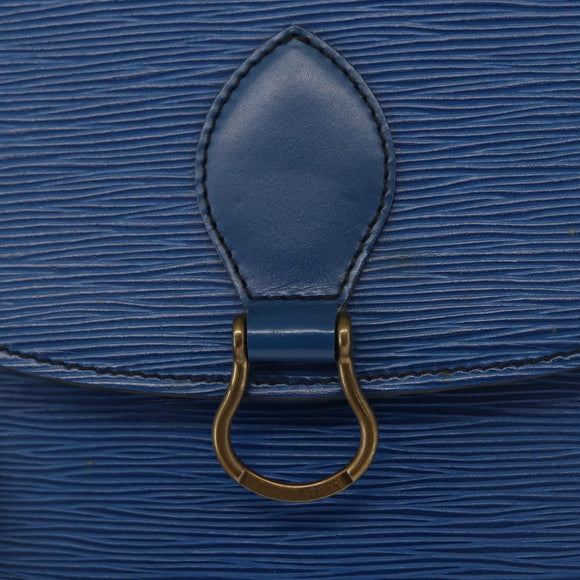 LOUIS VUITTON Epi Saint Cloud GM Shoulder Bag Toledo Blue M52195 LV Auth 162051