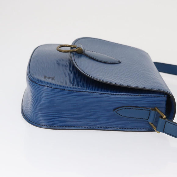 LOUIS VUITTON Epi Saint Cloud GM Shoulder Bag Toledo Blue M52195 LV Auth 162051