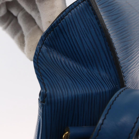 LOUIS VUITTON Epi Cartouchiere MM Shoulder Bag Blue M52245 LV Auth 162054
