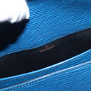 LOUIS VUITTON Epi Cartouchiere MM Shoulder Bag Blue M52245 LV Auth 162054-20