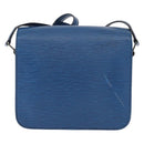 LOUIS VUITTON Epi Cartouchiere MM Shoulder Bag Blue M52245 LV Auth 162054-2