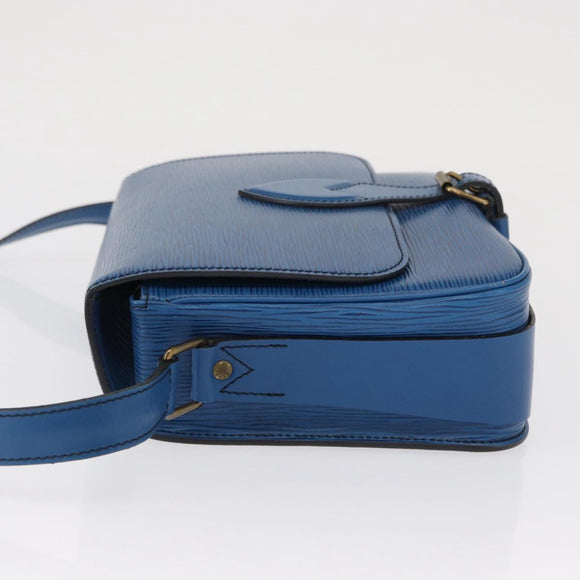 LOUIS VUITTON Epi Cartouchiere MM Shoulder Bag Blue M52245 LV Auth 162054