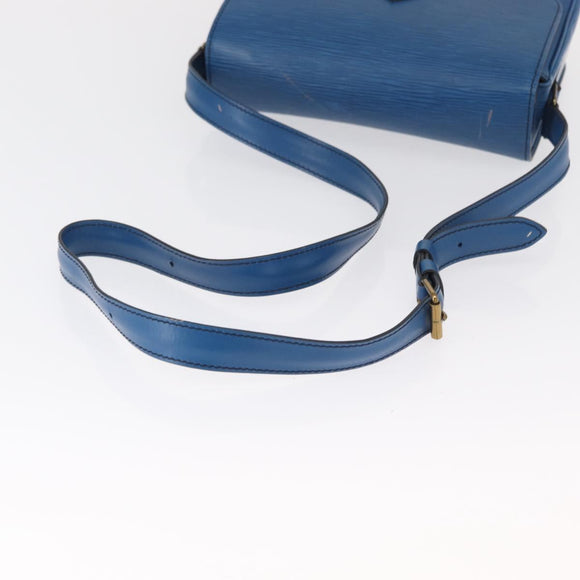LOUIS VUITTON Epi Cartouchiere MM Shoulder Bag Blue M52245 LV Auth 162054