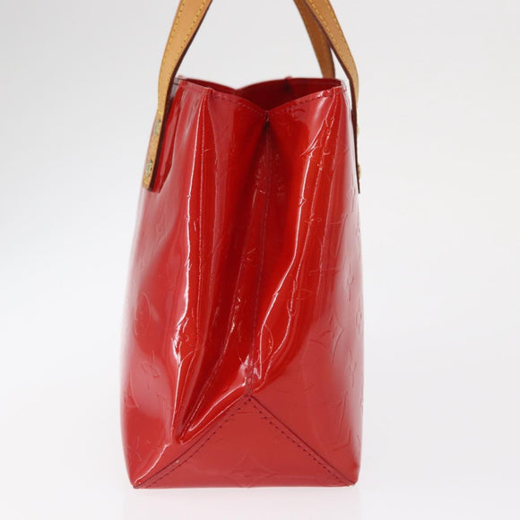 LOUIS VUITTON Monogram Vernis Reade PM Hand Bag Red Rouge M91088 LV Auth 162072