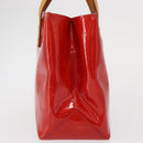 LOUIS VUITTON Monogram Vernis Reade PM Hand Bag Red Rouge M91088 LV Auth 162072-4