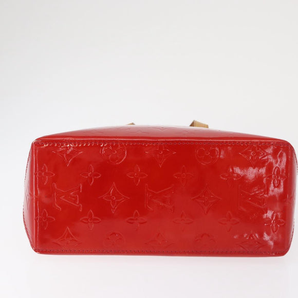 LOUIS VUITTON Monogram Vernis Reade PM Hand Bag Red Rouge M91088 LV Auth 162072
