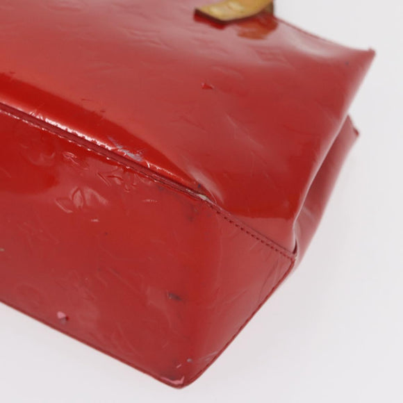 LOUIS VUITTON Monogram Vernis Reade PM Hand Bag Red Rouge M91088 LV Auth 162074