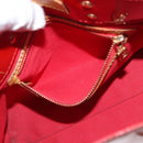 LOUIS VUITTON Monogram Vernis Reade PM Hand Bag Red Rouge M91088 LV Auth 162074-23
