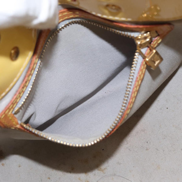 LOUIS VUITTON Monogram Vernis Reade PM Hand Bag Perle M91336 LV Auth 162075