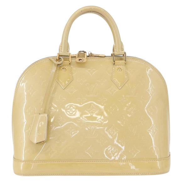 LOUIS VUITTON Monogram Vernis Alma PM Hand Bag Broncorail M91445 LV Auth 162076