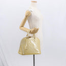LOUIS VUITTON Monogram Vernis Alma PM Hand Bag Broncorail M91445 LV Auth 162076-23
