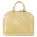 LOUIS VUITTON Monogram Vernis Alma PM Hand Bag Broncorail M91445 LV Auth 162076-2