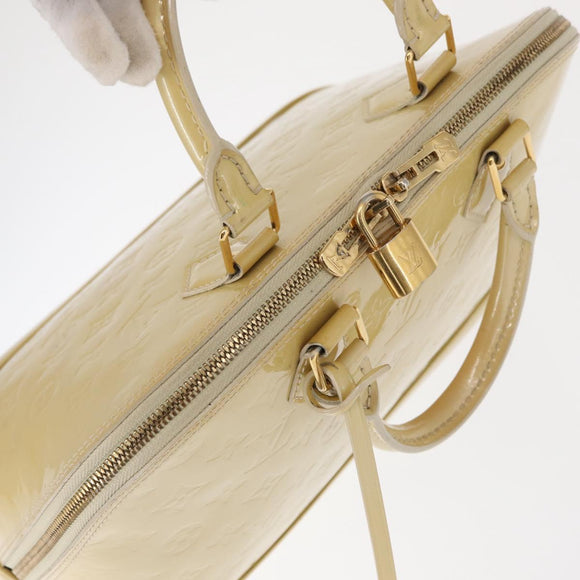 LOUIS VUITTON Monogram Vernis Alma PM Hand Bag Broncorail M91445 LV Auth 162076