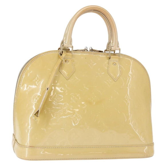 LOUIS VUITTON Monogram Vernis Alma PM Hand Bag Broncorail M91445 LV Auth 162077