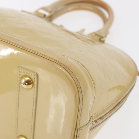 LOUIS VUITTON Monogram Vernis Alma PM Hand Bag Broncorail M91445 LV Auth 162077
