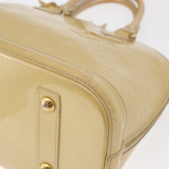 LOUIS VUITTON Monogram Vernis Alma PM Hand Bag Broncorail M91445 LV Auth 162077