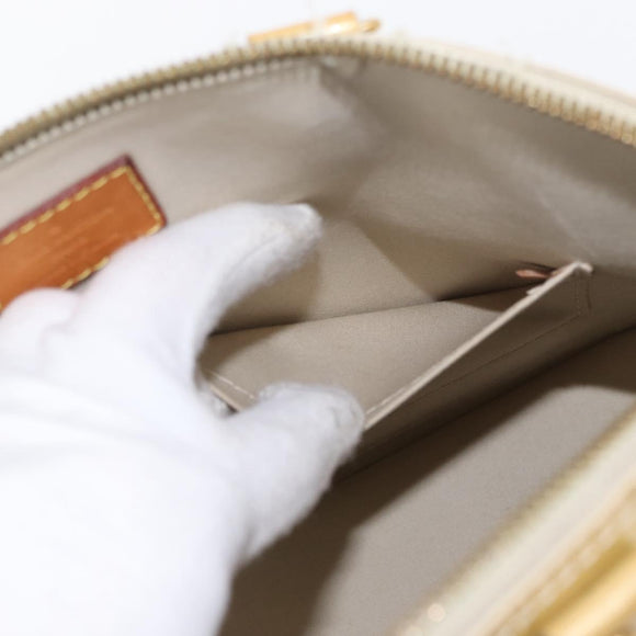 LOUIS VUITTON Monogram Vernis Alma PM Hand Bag Broncorail M91445 LV Auth 162077