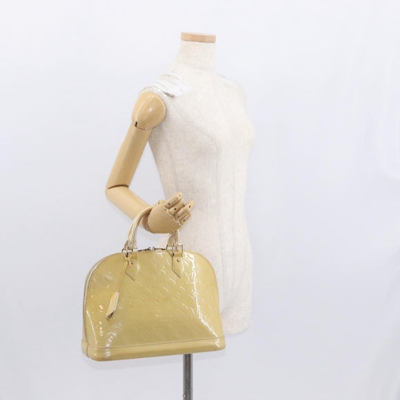 LOUIS VUITTON Monogram Vernis Alma PM Hand Bag Broncorail M91445 LV Auth 162077