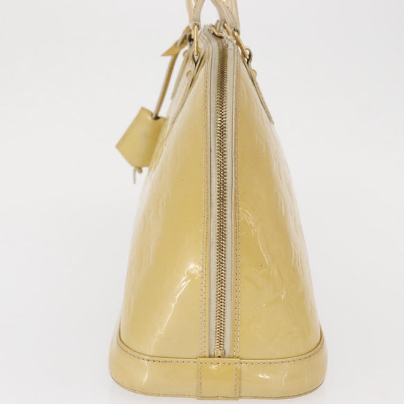 LOUIS VUITTON Monogram Vernis Alma PM Hand Bag Broncorail M91445 LV Auth 162077