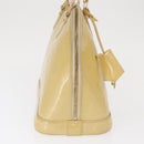 LOUIS VUITTON Monogram Vernis Alma PM Hand Bag Broncorail M91445 LV Auth 162077-4