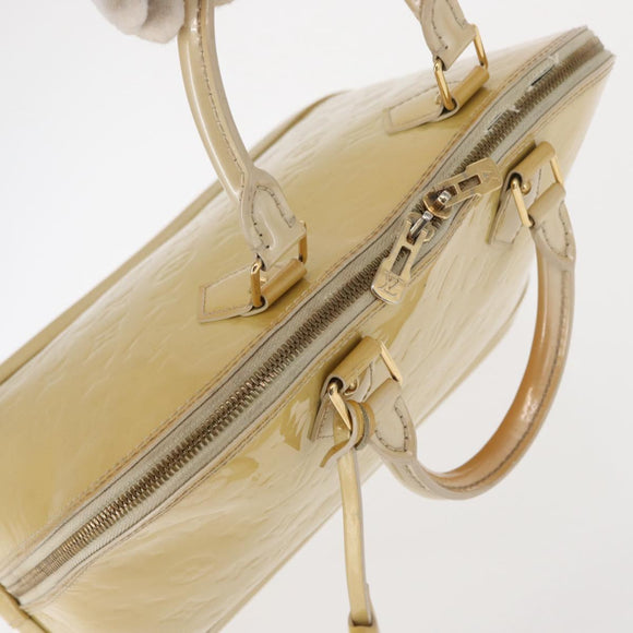 LOUIS VUITTON Monogram Vernis Alma PM Hand Bag Broncorail M91445 LV Auth 162077