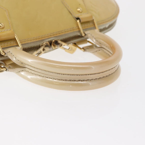 LOUIS VUITTON Monogram Vernis Alma PM Hand Bag Broncorail M91445 LV Auth 162077