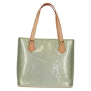 LOUIS VUITTON Monogram Vernis Houston Hand Bag Gris M91053 LV Auth 162078V-13