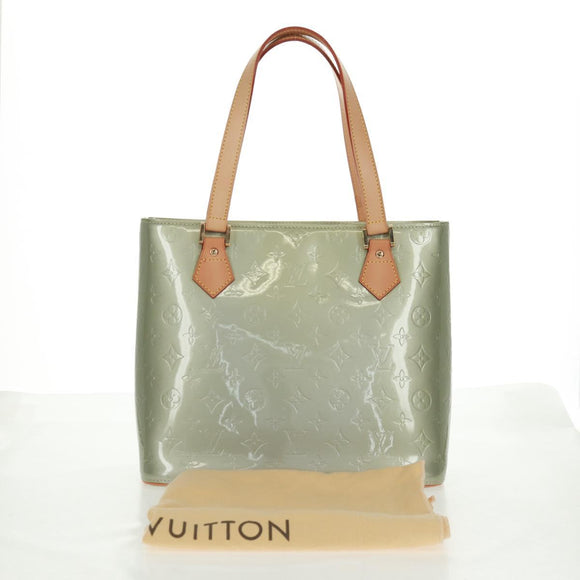 LOUIS VUITTON Monogram Vernis Houston Hand Bag Gris M91053 LV Auth 162078V