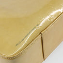 LOUIS VUITTON Monogram Vernis Columbus Tote Bag Beige M91023 LV Auth 162080-9