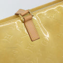 LOUIS VUITTON Monogram Vernis Columbus Tote Bag Beige M91023 LV Auth 162080-18